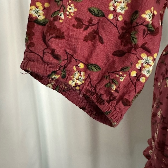 Lush Floral Print Red Women's Mini Dress (671) - Picture 11 of 17